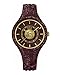 Versus Versace Fire Island Lion Glitter Collection Luxury Womens Watch Timepieces with a Burgundy Strap, Case and Dial