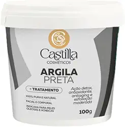 Argila Preta - Castilla Cosméticos | Detox, Antioxidante, Anti-idade e Esfoliação Facial e Corporal