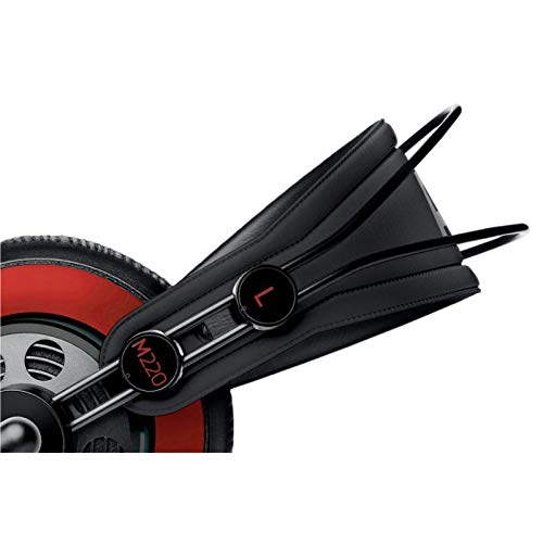 Akg M220 Pro Stylist Professional Large Diaphragm Dj Semi-Open High Definition Over-Ear Studio Headphones - Red #TOP5