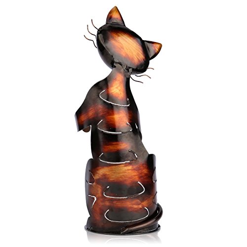 Tooarts Porte-bouteille de vin en métal pour la décoration intérieure Chat - Image 6