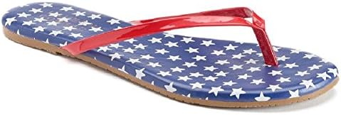 Lauren Conrad Womens Sandals Flip Flop Dress LC Sandal (7, Red Star)