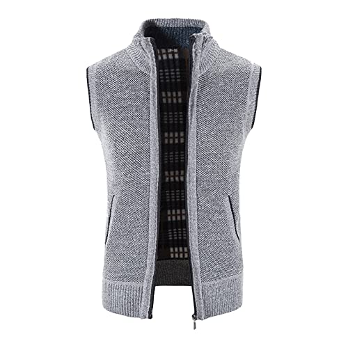 Gilet sans manche homme tricoté doublé polaire pour vos sorties outdoor chic