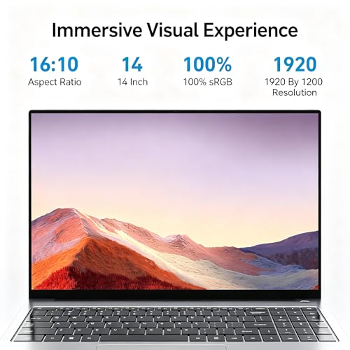 Image of 2026 Laptop 14'', Intel Core i3-7020U, 512GB SSD, 16GB RAM, Windows 11 Pro, HD Graphics, 1080p FHD Display, Wifi5, Bluetooth5, Mini-HDMI, Webcam, USB3.2 Gen1, TF Card Slot, for Business