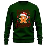 Photo Gallery printbar 312 felpa - uomo di pan di zenzero con cappello di babbo natale! design unisex dolce e divertente per gli amanti delle feste e dei biscotti!, verde, 3xl Photo Gallery printbar 312 felpa - uomo di pan di zenzero con cappello di babbo natale! design unisex dolce e divertente per gli amanti delle feste e dei biscotti!, verde, 3xl