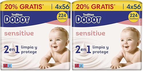 Dodot Toallitas para Bebé Sensitive - Paquete de 8 x 54 Toallitas - Total: 216 Toallitas