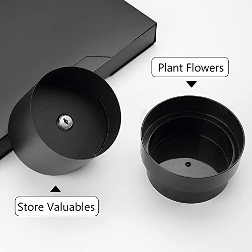 Younion Flower Pot Diversion Safe With Key Lock, Secret Hidden Safe Lock Box, Perfect For Hiding The Valuables Inside Flower Pot’s False Bottom, Plants Not Include #TOP3