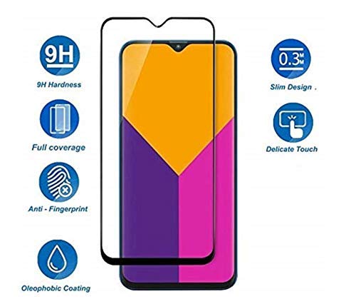 Image of Screen Protector for Samsung Galaxy M20 / M20S (Black) Tempered Glass Edge-to-Edge 6D Screen Guard With Installation Kit