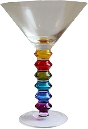 Amazon 6のセットレインボーデザインカクテルglasses Stone The Crows カクテルグラス 通販