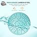 Metaric Steel Tongue Drum 6 Inch 11 Note, 440Hz Rain Drum for Outside Garden C Major, Steel Drum for Kids&Adults, Music Education & Meditation Drum for Patio&Backyard, with Mallets, Bag&Book(Celadon)