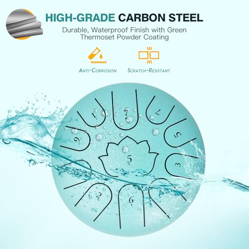 Metaric Rain Drum for Outside Garden, 6 Inch 11 Notes Steel Tongue Drum by Metaric - Used condition - Image 6