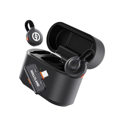 Image of Hollyland Lark M2S Wireless Lavalier Microphone (Type-C RX) for iPhones /Androids /PC with Logo-Free, Titanium Design, Plug&Play, 300m max Range, Wireless mic for Vlog, Live-Streaming, Content Creators