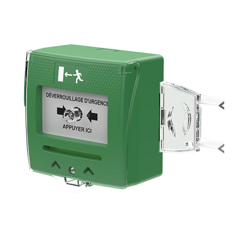 Déclencheur manuel pour issues de secours- Sewosy - SHOKV1-1 Contact - Vert | Déclencheur manuel pour issues de secours- Sewosy - SHOKV1 - 1 Contact - Vert