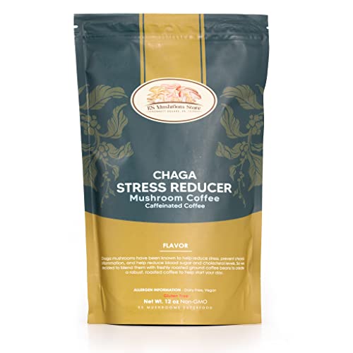 Ks Mushroom Store Immune Health Boost Mushroom Coffee With Chaga Mushrooms - Stress Reducing Ground Coffee Formula 12 Ounces #TOP24