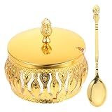 ASAKKURA Eisen Gewürzglas mit Deckel und Löffel Europäischer Stil Gewürzbehälter für Salz Pfeffer Kräuter Sicherer Küchen Vorratsdose für Gewürzaufbewahrung und Praktische Nutzung