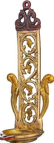 Lampe Puja murale laiton Exotic India statue lanterne indienne - 3