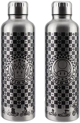 Paladone Mario Kart Metal Water Bottle, Gray