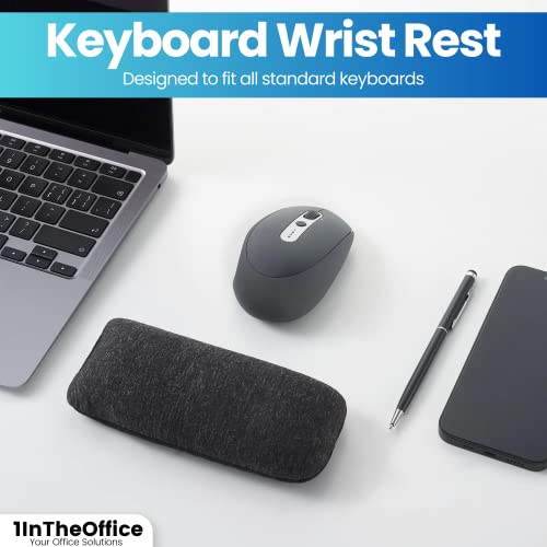 1Intheoffice Mouse Wrist Rest, Beaded Wrist Support Pad Ergobeads, Black #TOP4