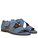 Vionic Women's Citrine Pacifica Fashionable Strappy Flat Sandals-Supportive Ladies Sandals Captains Blue Nubuck Leather 6 Wide