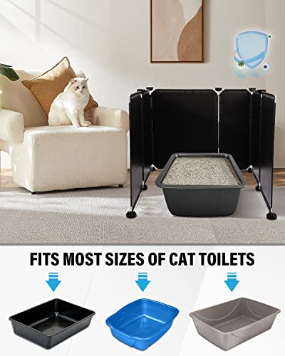 Cat Litter Box Enclosure Splash Guard,27×20 In Extra Large Cat Litter Pan Pee Privacy Shields,Easy Clean(Cat Litter Box Not Included) #TOP2