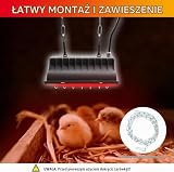 HEYOUTH Lampa grzewcza dla drobiu, podgrzewacz kurczaków, podgrzewacz kurnika, stała temperatura, do hodowli piskląt, kaczek, przepiórek i ptaków (250W)