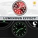 povtii 2 PCS Mini Car Clock, Round Shape Luminous Vehicle Dashboard Clock, Sturdy Clocks Watch with Self Adhesive Installation for Car Air Vent, Universal Interior Car Accessories (Red+White)