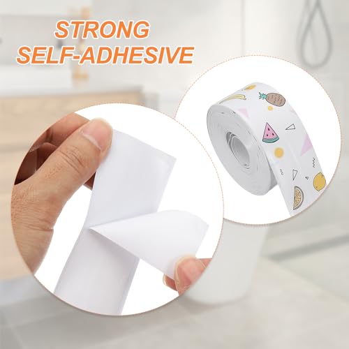 Image of PATIKIL Caulk Tape Waterproof Self Adhesive, PVC Toilet Caulking Sealant Strip Bathtub Caulk Sealing Strip Tape for Bathroom Kitchen Countertop, Summer (1.5 Inch x 16.4 Ft)
