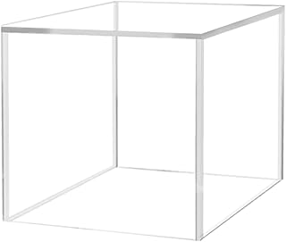 3 Inch Acrylic Display Riser Box with One Open Side No Lid Versatile Clear Square Retail Product Platform and Merchandise Storage Bin 1 Piece No Assembly by Marketing Holders