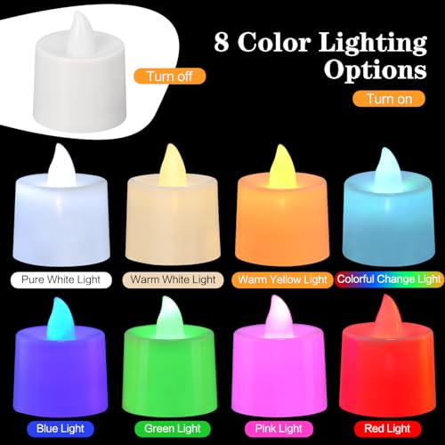 Image of KOABY 25 Pack Flameless Votive Candles, Last 8H+, Pure White Light, No Timer No Flickering