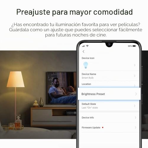 Miniatura 7 de Tapo Tapol510e2-Pack Tp-Link Bombilla Led Inteligente, Bombilla Wifi Sin Necesidad De Hub, Regulable,E27, 8.7w 806lm, Compatible Alexa, Echo Y Google Home, Blanco Cálido 2700k, 2 Unidad