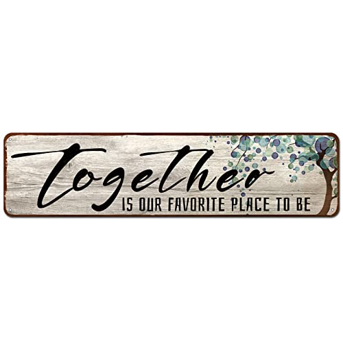 CIVOTIL Family Wall Art Decor Inspirational Quotes Sign 4"x16"