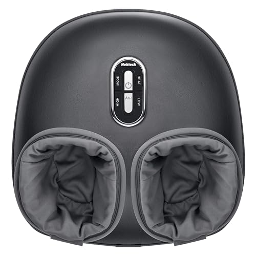 Nekteck Shiatsu Foot Massager with Heat, FSA Eligible Deep Kneading Therapy Air...