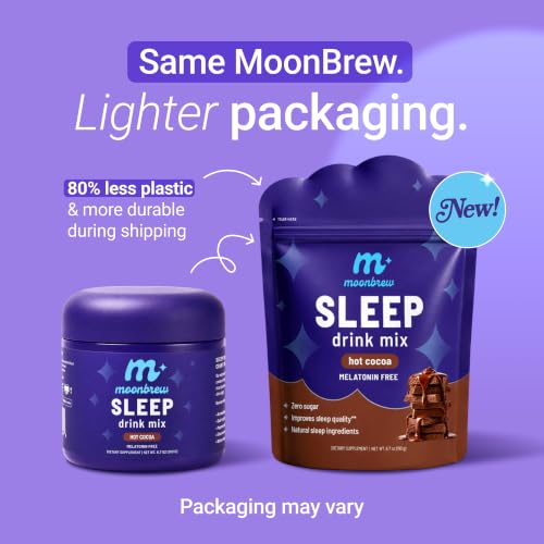 Image of MoonBrew Magnesium Hot Cocoa Sleep Aid - Sugar-Free Calming Drink Mix - 1PK