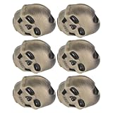 Parliky 金属製髑髅デザインギター弦チューニングペグ アコースティック エレキギター対応交換用チューナーノブ 高精度ピッチ調整 安定固定 耐摩耗構造楽器アクセサリー 6個セット