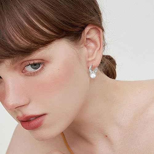 Gold Hoop Earrings for Women Pearl Earrings Lightweight Teardrop Hoop Earrings Paperclip Drop Dangle Earrings 14K Gold Plated Large Oval Pull Huggie Hoop Earrings Simple Everyday Jewelry Gifts2