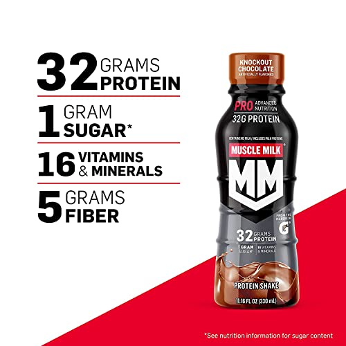 Muscle Milk Pro Advanced Nutrition Protein Shake, Intense Vanilla, 11.16 Fl Oz (Pack of 12), 32g Protein, 1g Sugar, 16 Vitamins & Minerals, 5g Fiber, Workout Recovery, Energizing Snack, Packaging May Vary - Image 4