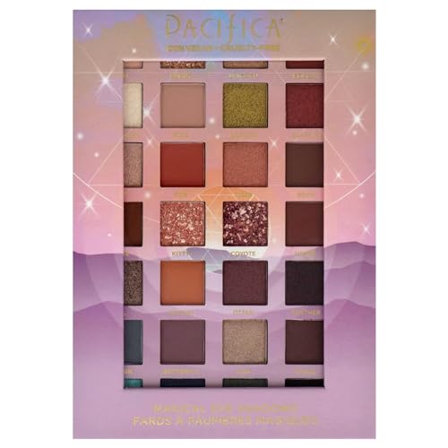 Pacifica I0115332 Beauty, Animal Magic Eye Shadow Palette, 28 Eyeshadow Shades, Mineral Eyeshadow, Matte, Shimmer And Glitter Mica Shades, Vitamin E, Made From 100% Recyclable Paper, Vegan And Cruelty Free thumb #1