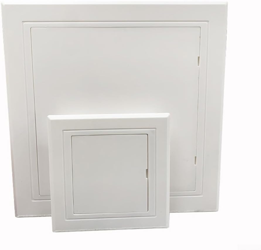 ABS Wall Access Panel Inspection Door Hatch Cover for Plumbing and Electrical Systems – 100x100mm to 200x200mm White Repair Door with Hinged Design,(100 * 100mm)