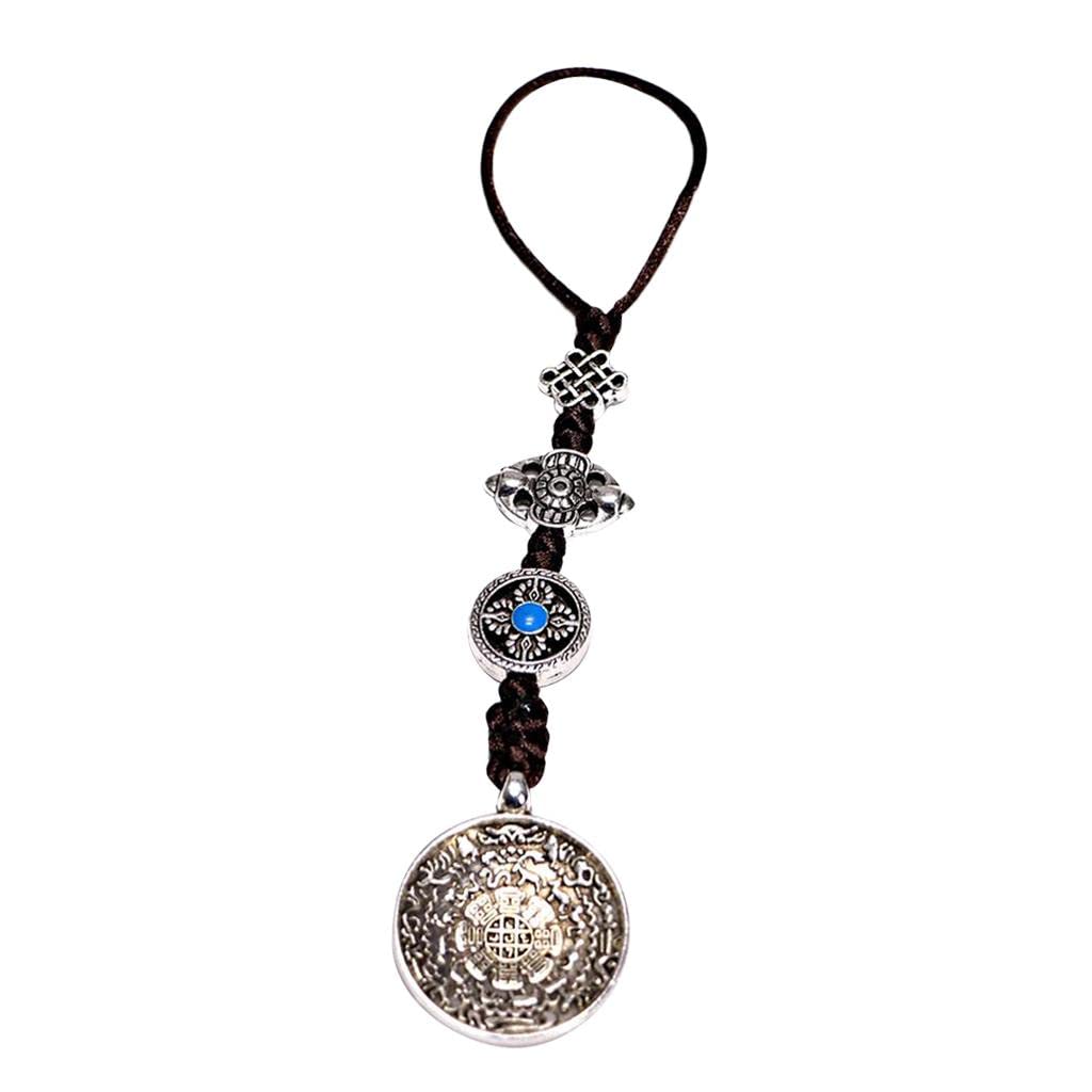 Collier pendentif miroir en bronze avec finition soignée artisanale sacrée