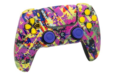 Image of Custom Controllerzz Custom Wireless Controller Compatible with PS5 - Multiple Designs Available (Neon Drip & Gold Chrome)