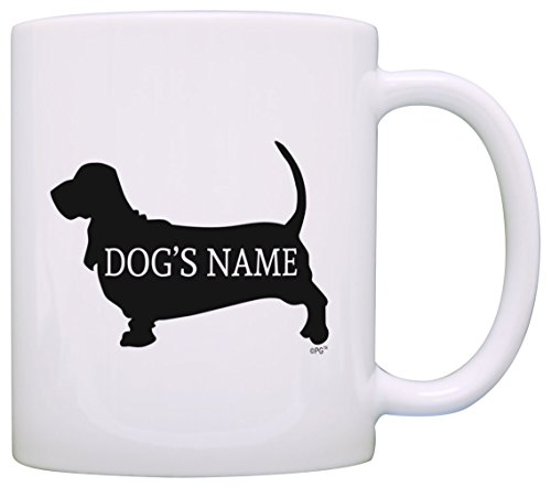 Personalized Dog Owner Gift Basset Hound Add Dog's Name Dog Lover Gift Coffee Mug Tea Cup White #TOP7