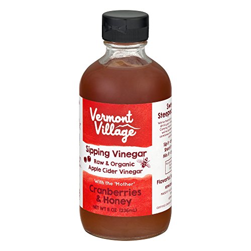 Vermont Village Organic Sipping Apple Cider Vinegar, 8oz (Cranberries & Honey) (2)