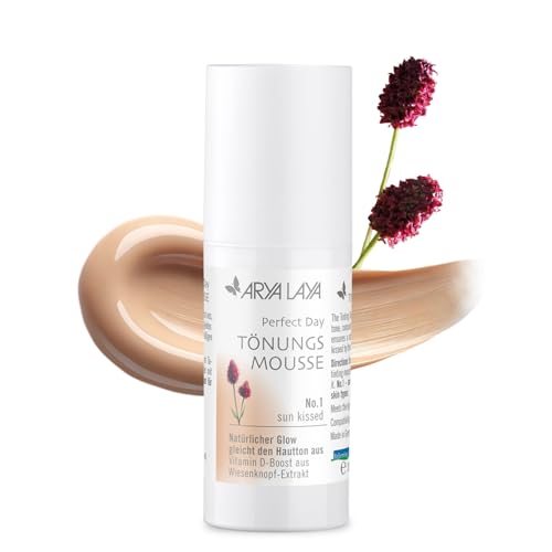ARYA LAYA Tönungsmousse Perfect Day No. 1 sun kissed (helle bis mittlere Hauttypen), 30 ml – gleicht den Hautton aus, kaschiert Rötungen und Unregelmäßigkeiten, mit Vitamin D-Booster, vegan