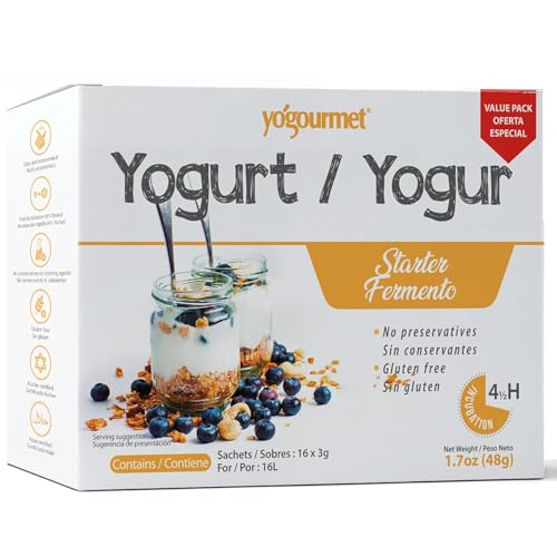 Yogourmet Yogurt Starter (16 Pack) - Make Yogurt at Home