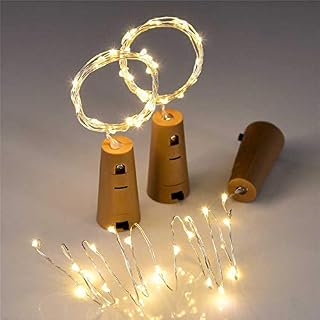 Urvi Creations 1 Pcs of 20 LED Wine Bottle Cork Lights Copper Wire String Lights, 2M Battery Operated Wine Bottle Fairy Li... Price In India