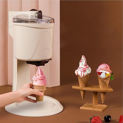 Dispensador de helado Soft Serve, máquina semiautomática con paleta mezcladora para el hogar, cafetería y barras de aperitivos