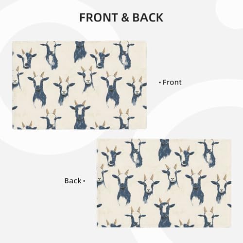 Set de table chèvre mignon x4 lavable et thermorésistant 30x45 cm - 5