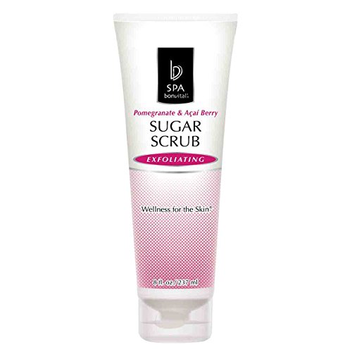 Bon Vital Exfoliating Sugar Scrub, Pomegranate & Acai Berry, 8 oz. Tube