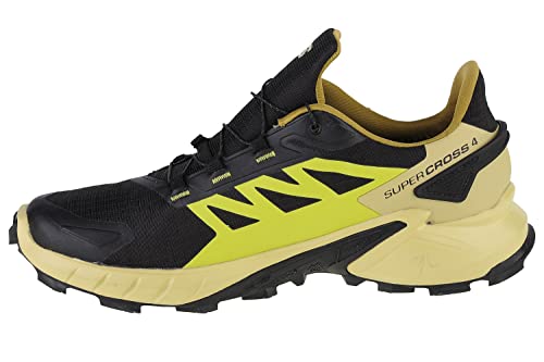 Salomon Salomon Shoes Supercross 4 GTX Black/Leek Green, Men's Running Shoes, Black Leek Green Acid Lime, 10.5