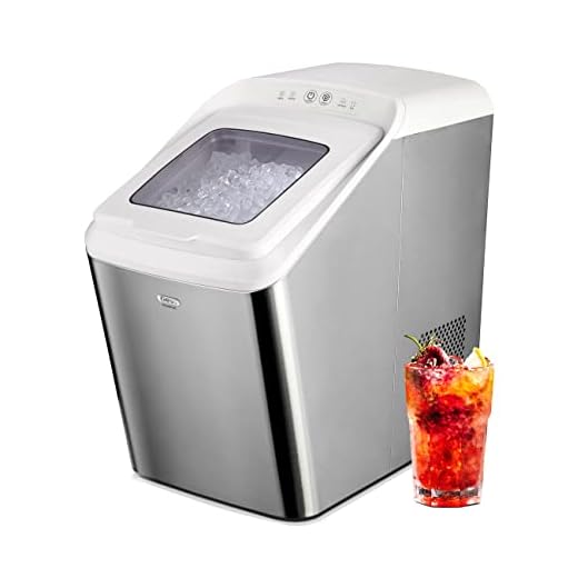 Gevi Household Countertop Nugget Ice Maker Machine, Stainless Steel Housing, Quiet Operation, Max 29Lbs/Day, Self Cleaning, Auto Water Refill, Portable Compact Design for Party RV ( GIMN-1102 White )