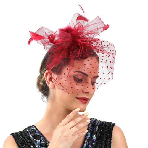 Chapeau fascinateur femme serre-tête plume pour robe d'église